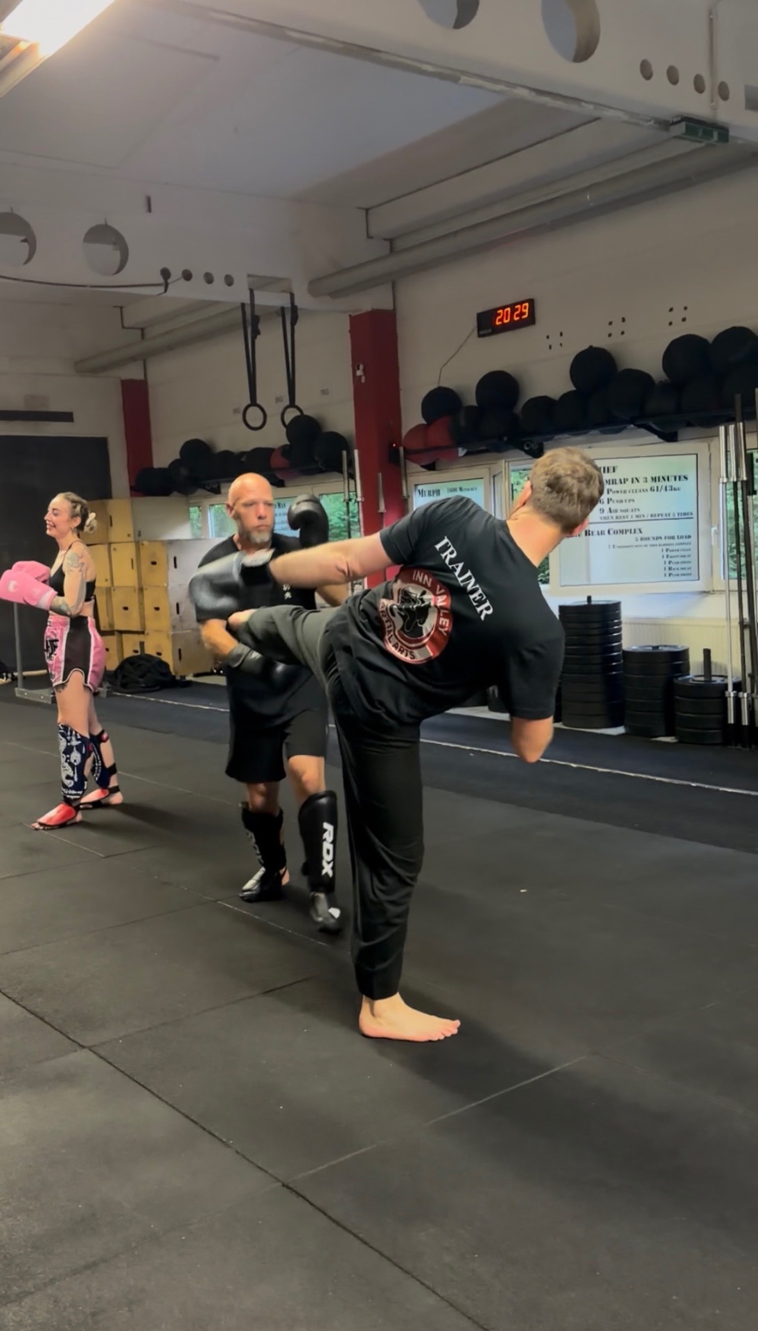 High Kick im Training